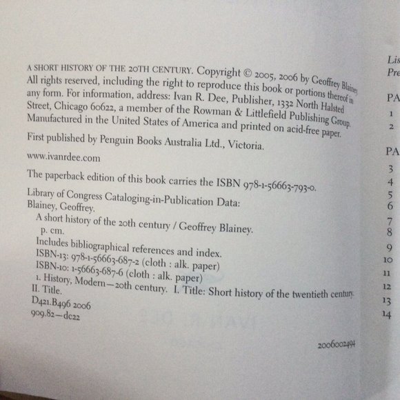A Short History of the 20th Century Geoffrey Blainey 2006 - Picture 6 of 8